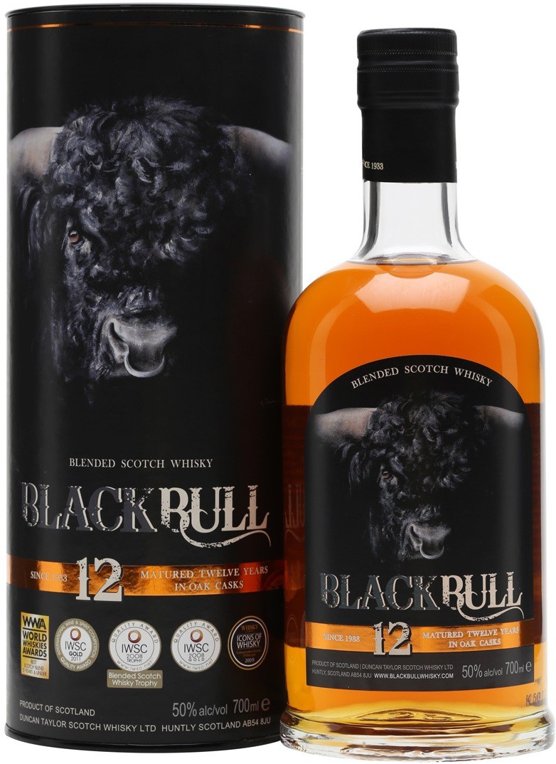 Купить Black Bull 12 Years Old Blended Scotch Whisky in tube в Санкт-Петербурге