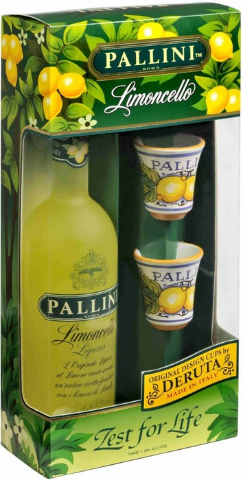 Купить Pallini, Limoncello, gift box (2 ceramic cups) в Санкт-Петербурге